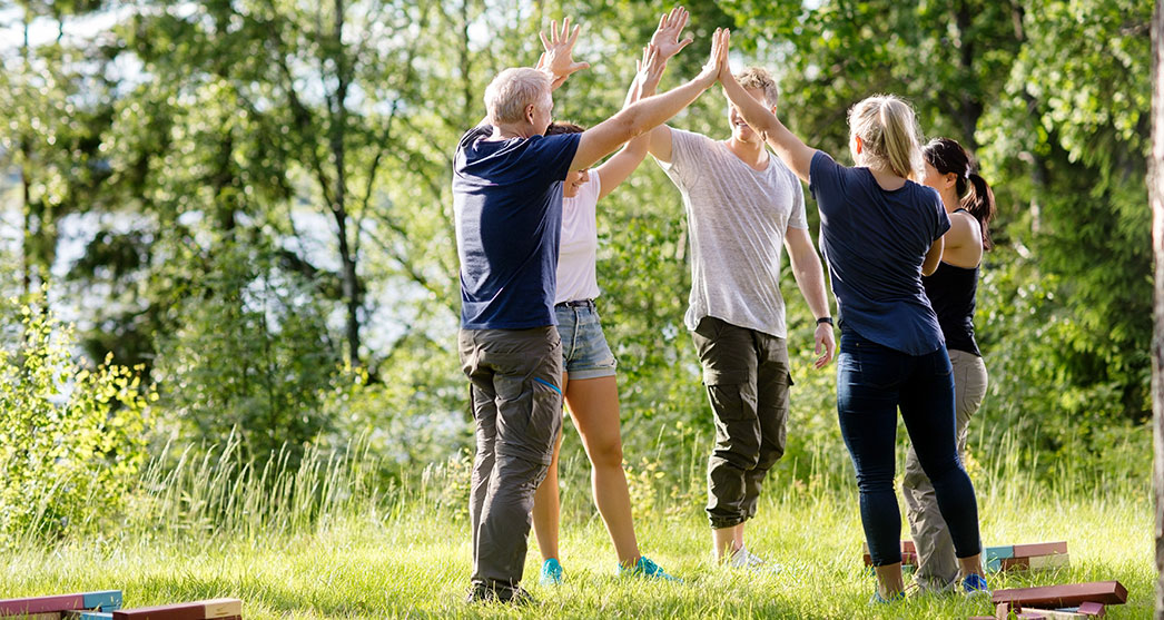 team building nel parco ad Albarella